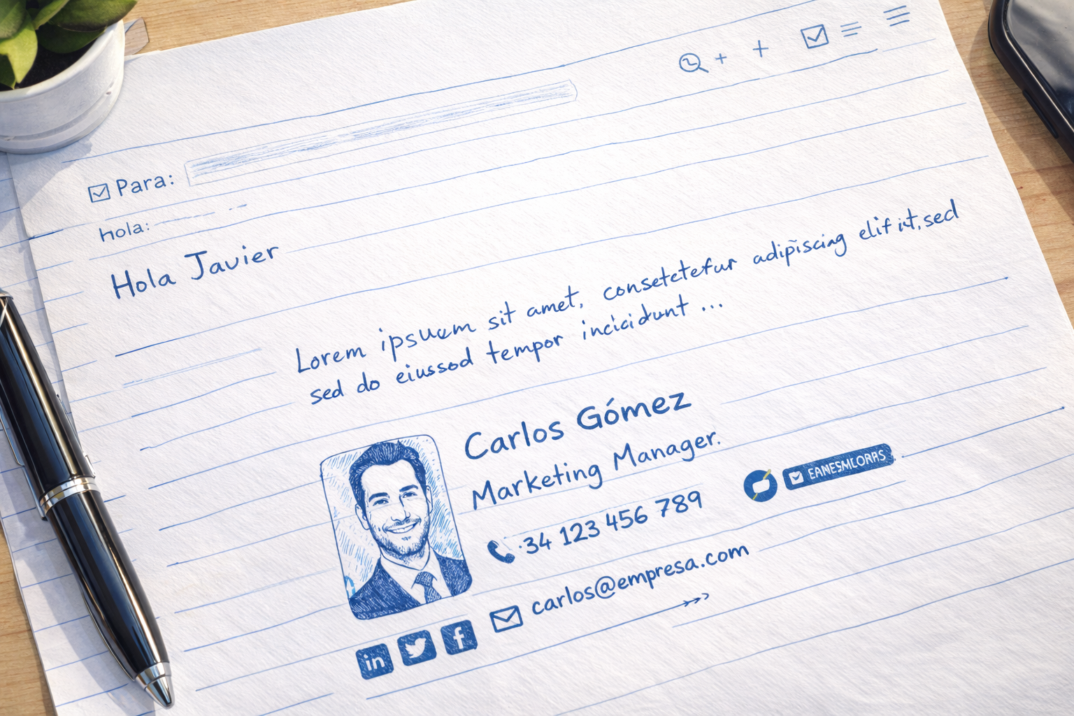 Interfaz de administración estructurada para gestionar la política de firmas